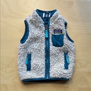 Patagonia Sherpa Vest with Teal Trim